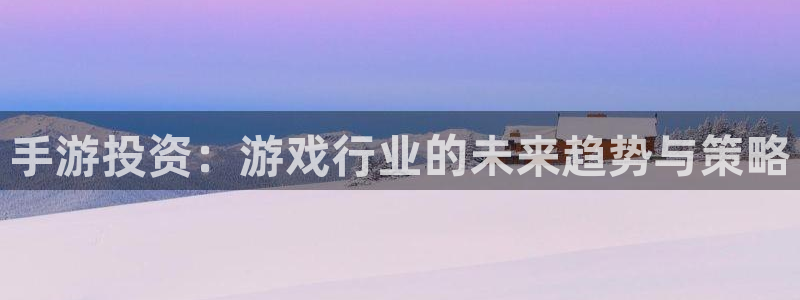 庄闲是什么生肖：手游投资：游戏行业的未来趋势与策略